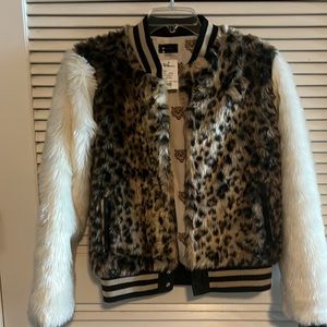 Mother fur bomber size M